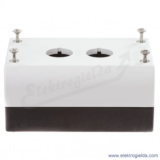 Kaseta pusta 216537, M22-I2, 2 otworowa 22mm, szara, IP67