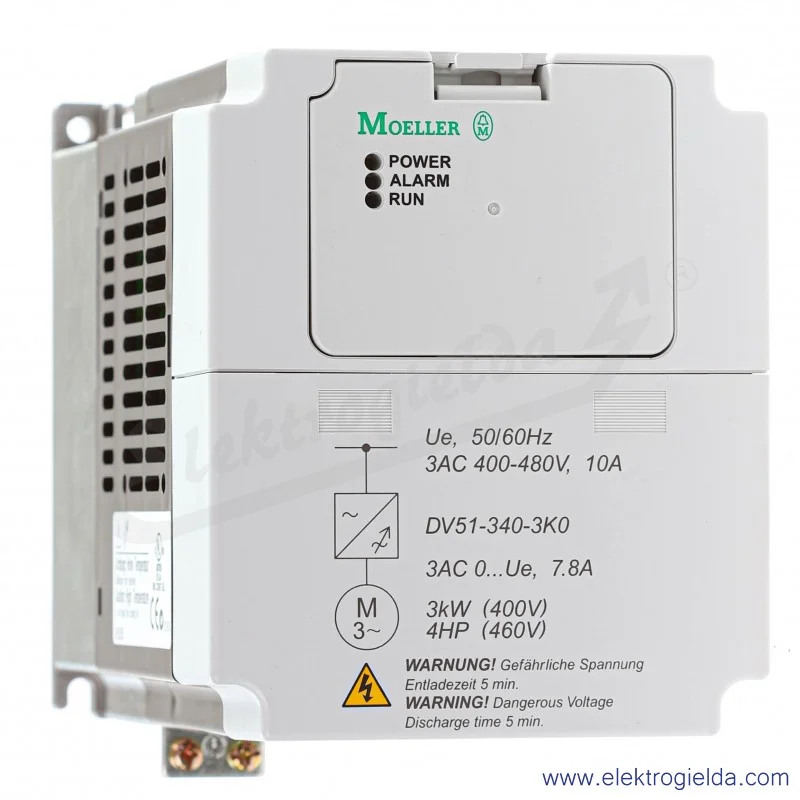 Falownik wektorowy 285040, DV51-340-3K0 3kW, 3x400VAC, 7.8A