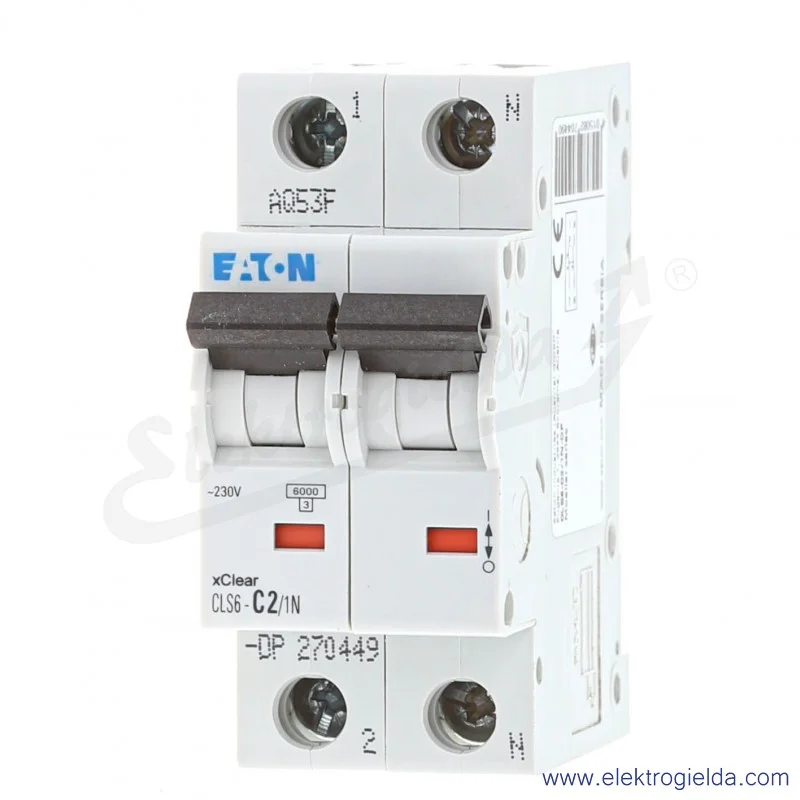 Wyłącznik nadprądowy 270449, CLS6-C2/1N, 1+N, 2A, typ C, 6kA