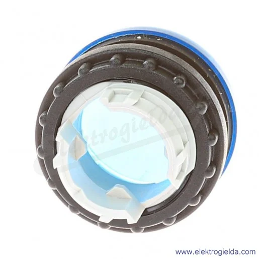 Główka lampki 216775, M22-L-B, niebieska płaska, 22mm, IP67
