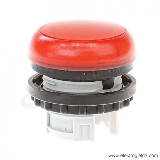 Główka lampki 216772, M22-L-R, czerwona płaska, 22mm, IP67