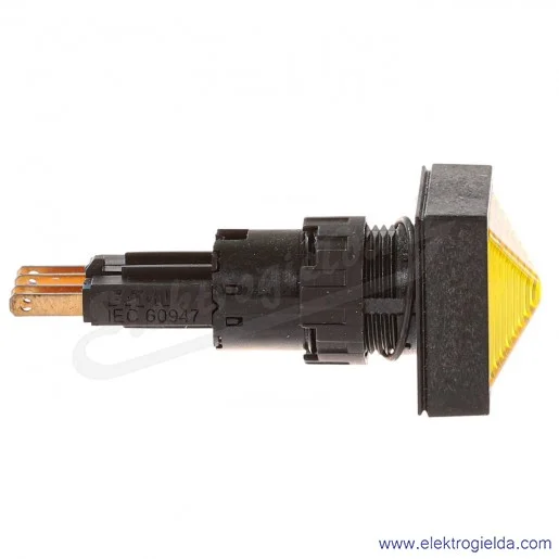 Lampka sygnalizacyjna 090285, Q25LH-GE/WB, 24VAC, żółta kwadratowa, IP65