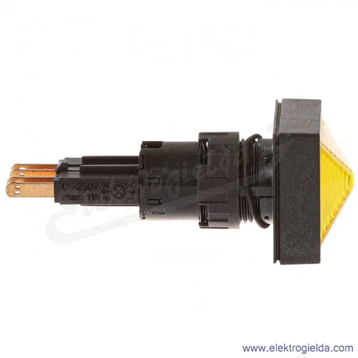 Lampka sygnalizacyjna 090285, Q25LH-GE/WB, 24VAC, żółta kwadratowa, IP65