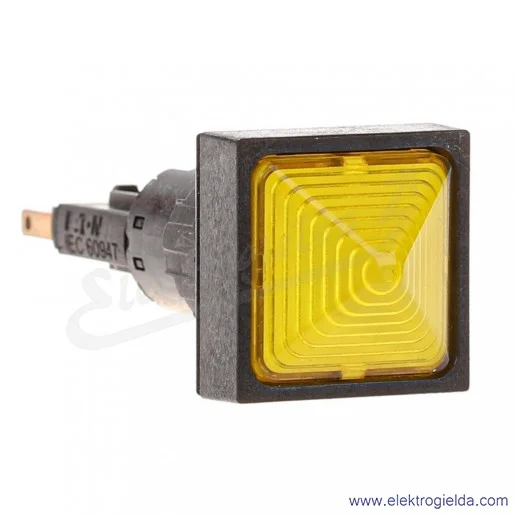 Lampka sygnalizacyjna 090285, Q25LH-GE/WB, 24VAC, żółta kwadratowa, IP65