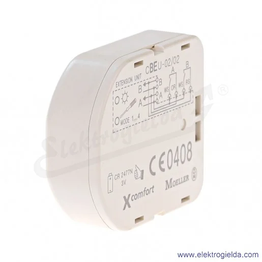 Nadajnik z wejściem binarnym 265627, CBEU-02/02, podtynkowy, bateria w komplecie