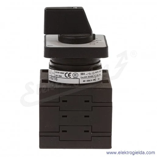Przełącznik 023870, T3-3-8216/E, 3P, 13kW, 32A, 1-0-2, z samopowrotem do 0