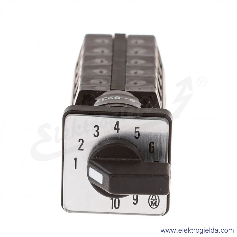 Łącznik krzywkowy 015661, TM-5-8237/E, do wbudowania, 1P, 10A, 1-2-3-4-5-6-7-8-9-10, IP65