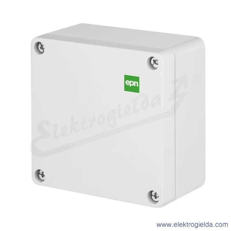 Puszka natynkowa 2701-00, 105x105x66mm, szara RAL7035, wewnętrzne wymiary 99x99x56mm, IP65