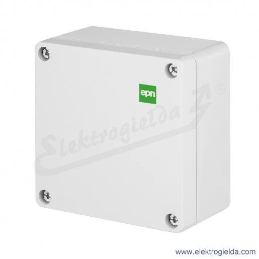 Puszka natynkowa 2701-00, 105x105x66mm, szara RAL7035, wewnętrzne wymiary 99x99x56mm, IP65