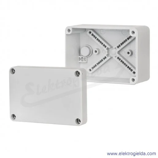 Puszka natynkowa 2703-00, 110x75x59 IP65  szara RAL7035, wewnętrzne wymiary105X70X46mm, IP65