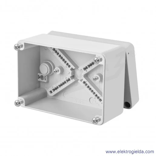 Puszka natynkowa 2703-00, 110x75x59 IP65  szara RAL7035, wewnętrzne wymiary105X70X46mm, IP65