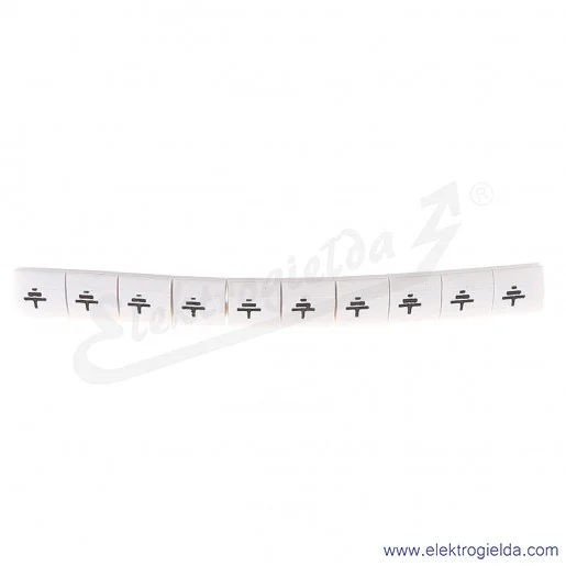 Oznacznik opisowy R34RR-02050206500, EZ-6B/UZ *uziem*, biały, 100szt