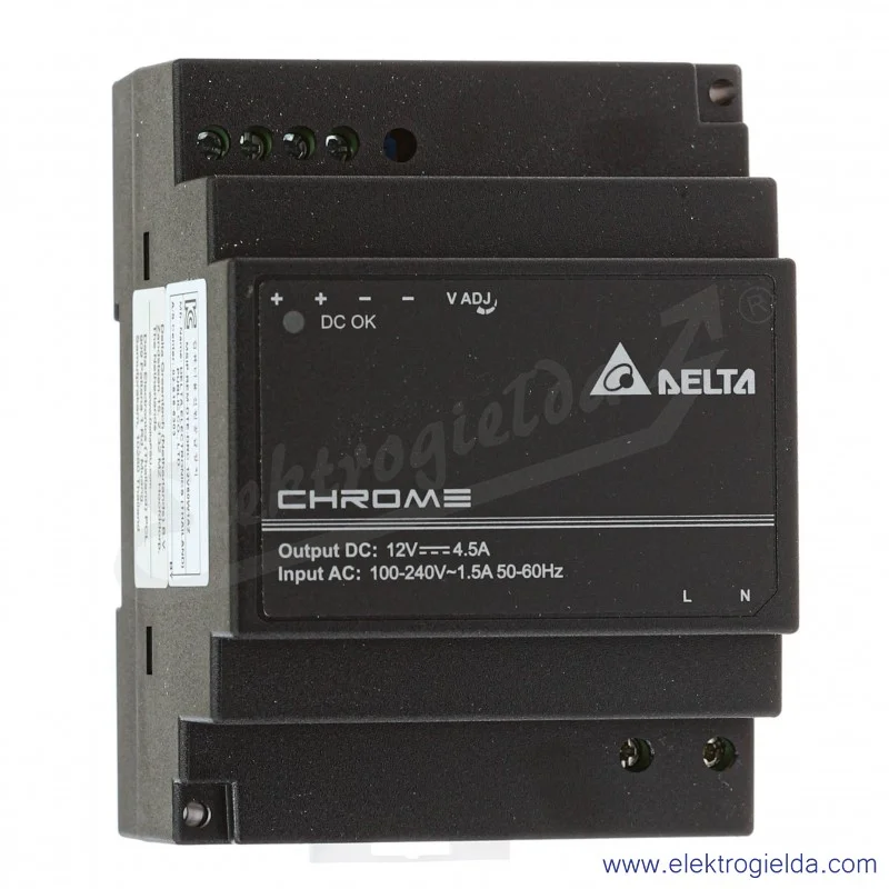 Zasilacz DRC-12V60W1AZ, 12V 4.5A, 60W, zasilanie 90..264VAC lub 125..375VDC