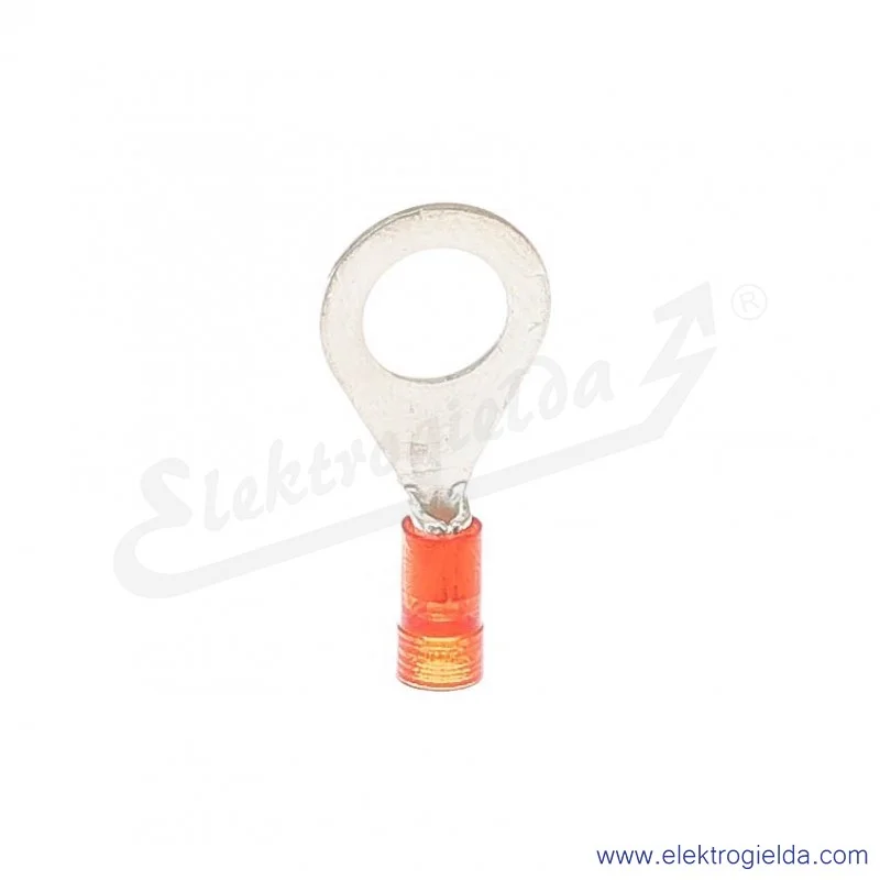 Końcówka oczkowa E09KO-02010202900, KOI 10/10 PC, 10mm2, M10, izolowana czerwona, 100szt
