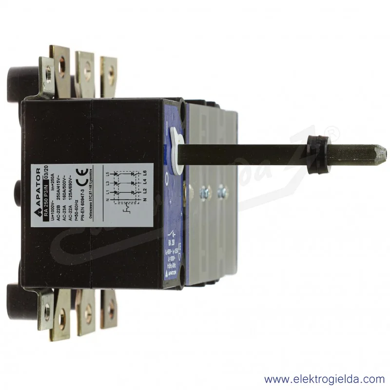 Rozłącznik izolacyjny, RA-250, P3N/RIN, 250A