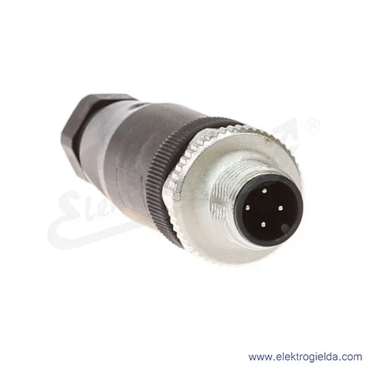 Złącze okrągłe 8004804, WASC4K, M12, męskie, proste, 4-piny, terminal śrubowy