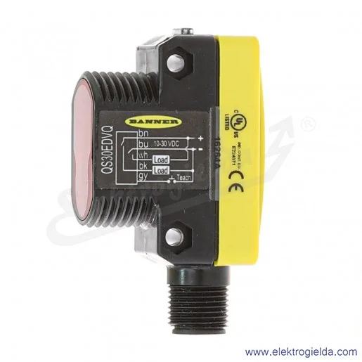 Czujnik odbiciowy 76092, QS30EDVQ, 1400mm, 10-30VDC, złącze M12 4P