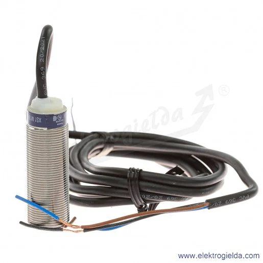 Czujnik indukcyjny XS1M18AB120, M18 1NC, Sn:0.5-5mm, 12..24VDC, 2P, wyjście 4..20mA, przewód 2m