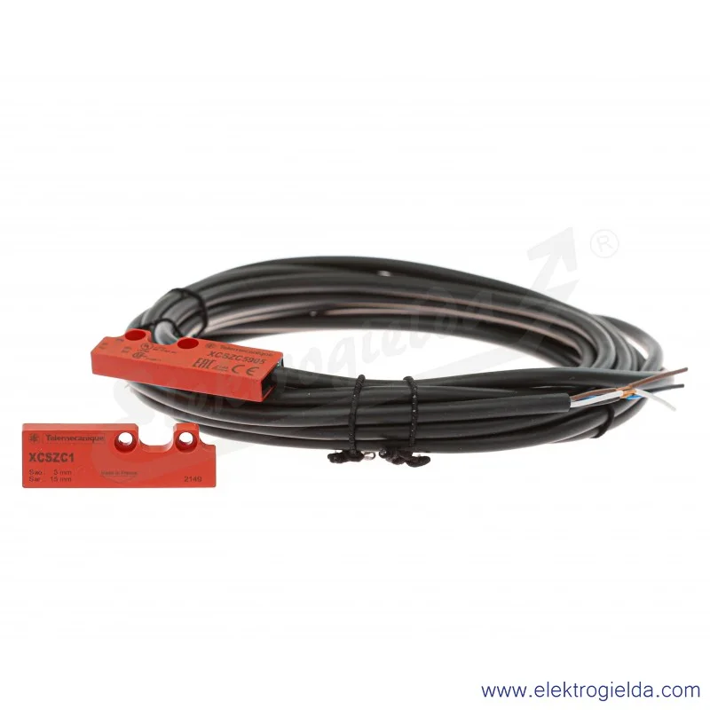 Łącznik krańcowy XCSDMC5905 magnetyczny bezpieczeństwa, 51x16x7mm, NC+NO z przewodem 5m