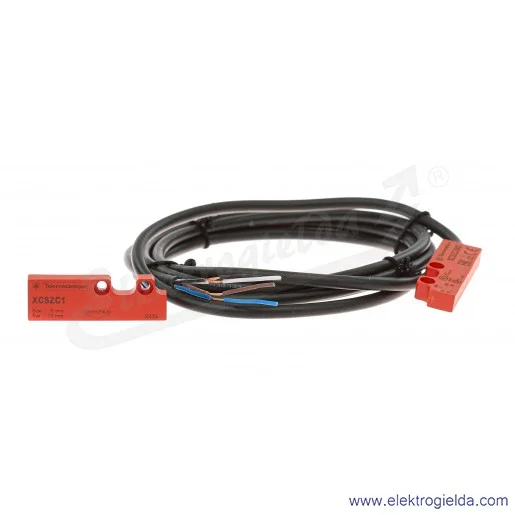 Wyłącznik krańcowy XCSDMC5902 magnetyczny prosty 25X13X88MM, 1NO1NC, 24VDC/100MA, przewód 2m