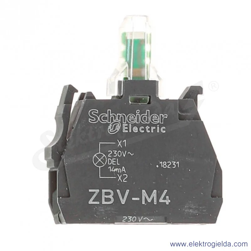 Moduł świetlny ZBVM4 230VAC, czerwony LED