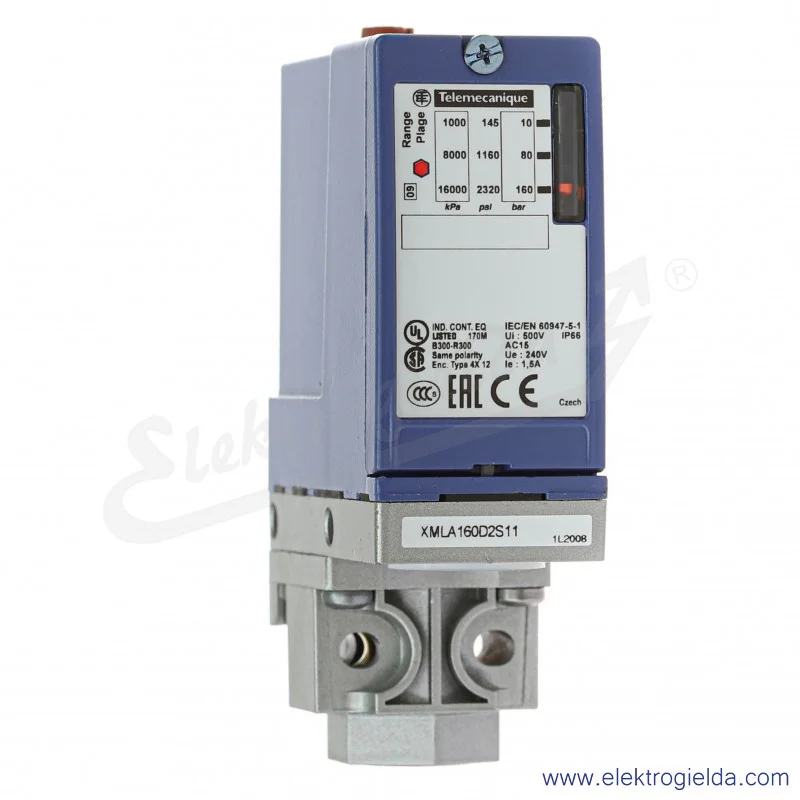 Wyłącznik ciśnieniowy presostat Nautilus XMLA160D2S11, 10-160Bar, G1/4"
