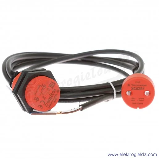 Łącznik kodowany magnetycznie XCSDMR5912 1NC+1NO, 24V DC, LED, kabel 2m