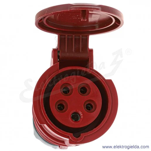 Gniazdo przenośne 23301, Eco 5X16, 400V, na przewód, IP44