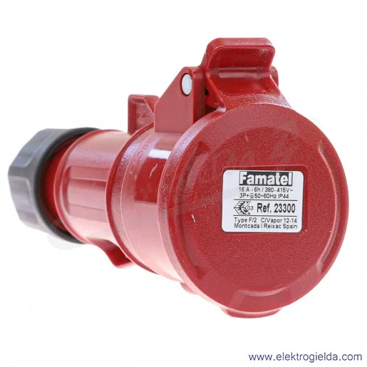 Gniazdo przenośne 23300, Eco, 4X16, 400V, IP44, na przewód