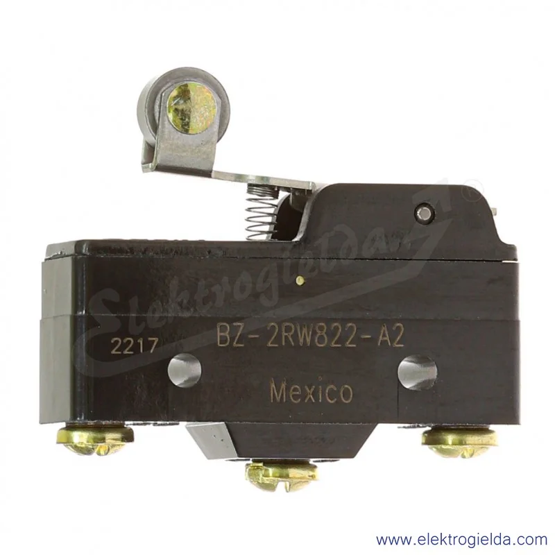 Mikrowyłącznik krańcowy BZ-2RW822-A2, SPDT, 15A 250VAC, IP40