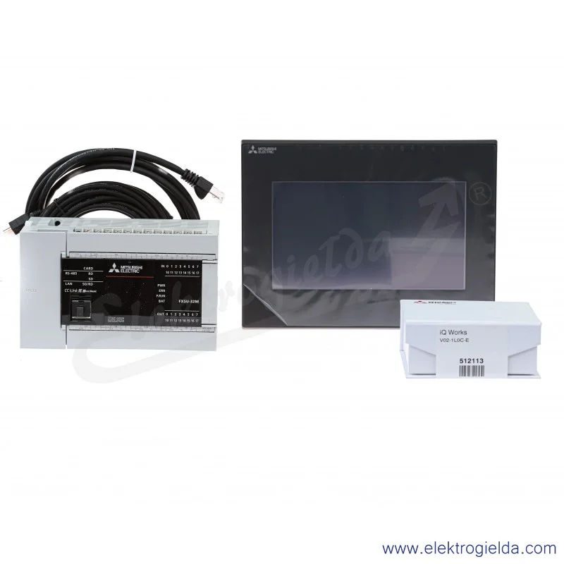 Sterownik PLC 314333, FX5U-32MT/DSS FX5U, 16 wejść, 16 wyjść tranzystorowych, 3x Analog, Eth RS-485, +GS2107-WTBD, Starterkit 8