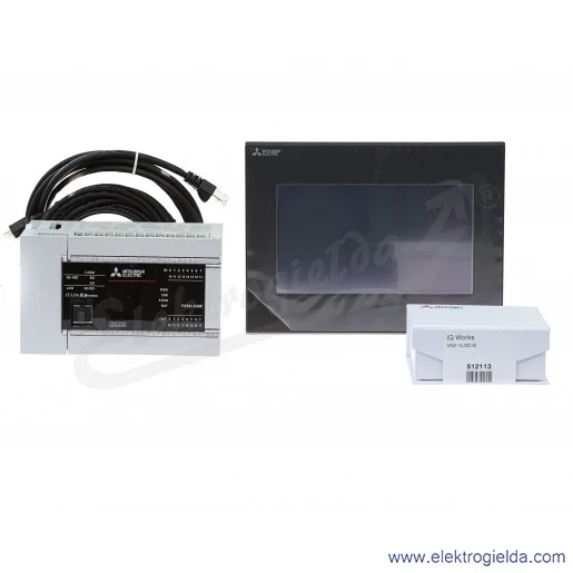 Sterownik PLC 314333, FX5U-32MT/DSS FX5U, 16 wejść, 16 wyjść tranzystorowych, 3x Analog, Eth RS-485, +GS2107-WTBD, Starterkit 8