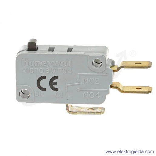 Mikrołacznik krańcowy V5C010BB bez dźwigni, 1NO1NC, 250VAC 10A