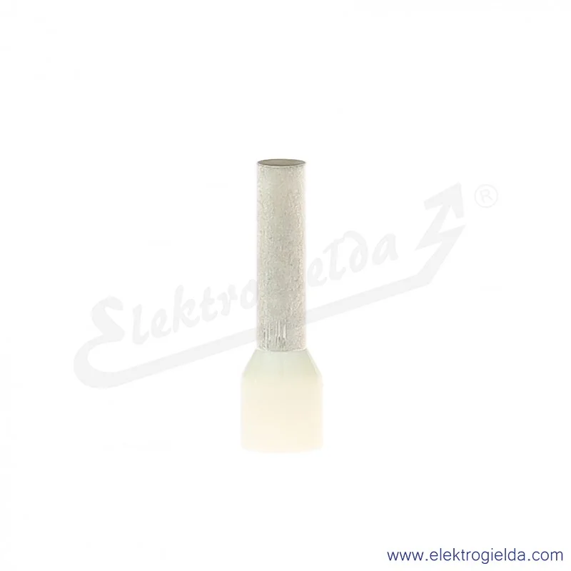 Końcówki kablowe E08KH-02010107400 HI 10/18 tulejkowe izolowane białe, 1000szt