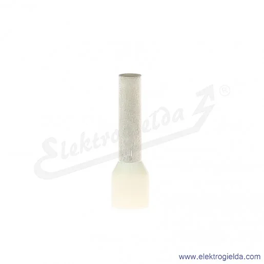 Końcówki kablowe E08KH-02010107400 HI 10/18 tulejkowe izolowane białe, 1000szt