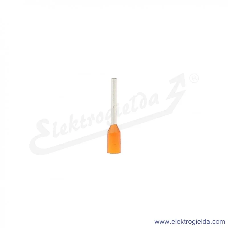Końcówki kablowe E08KH-02020100101 HI 2*0.5 tulejkowe izolowane pomarańczowe, 1000szt