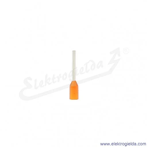 Końcówki kablowe E08KH-02020100101 HI 2*0.5 tulejkowe izolowane pomarańczowe, 1000szt