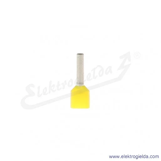 Końcówki kablowe E08KH-02020100901 HI 2*1 tulejkowe izolowane żółte, 1000szt