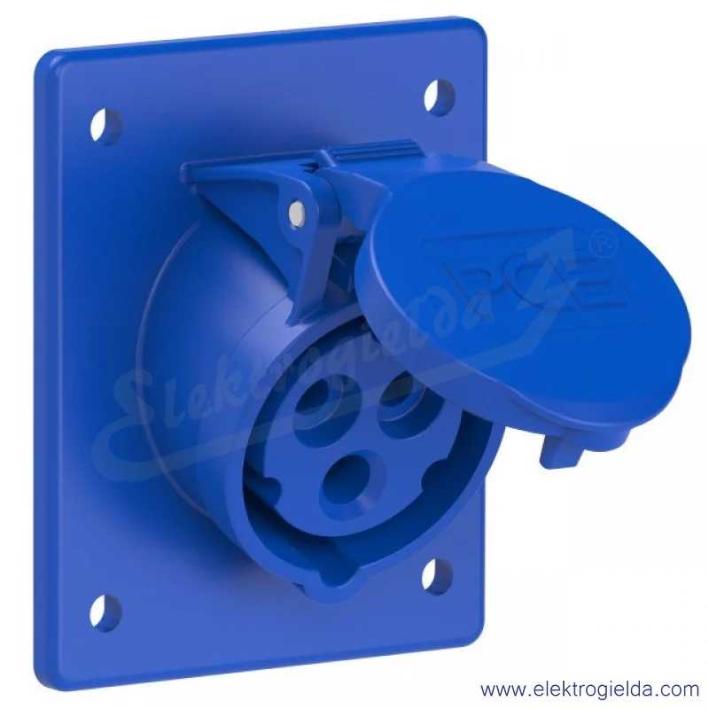 Gniazdo siłowe 413-6F8 FLEX 3x16A 2P+Z tablicowe skośne IP44/54
