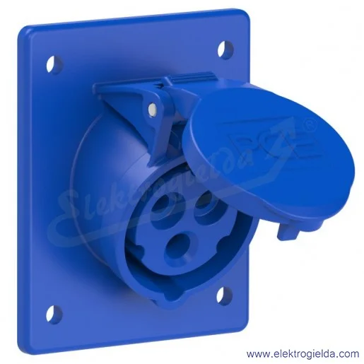 Gniazdo siłowe 413-6F8 FLEX 3x16A 2P+Z tablicowe skośne IP44/54