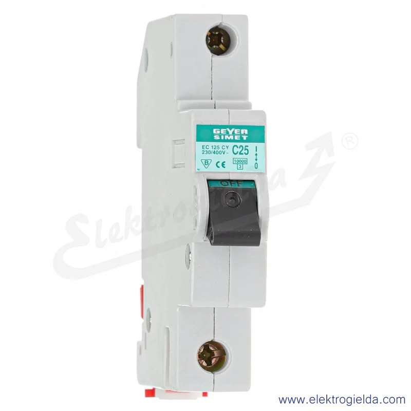 Wyłącznik nadprądowy EC1 C 25A typ C 230..400V