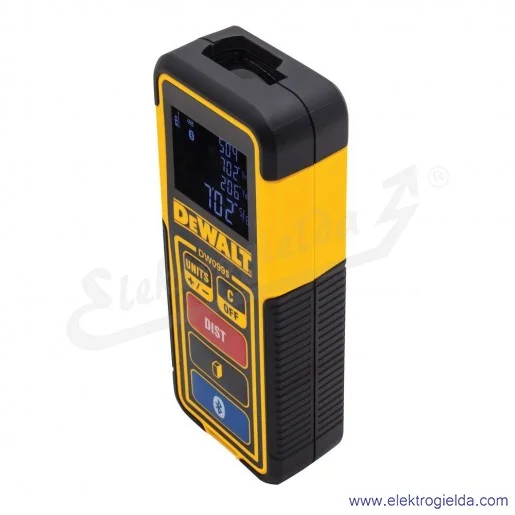 Dalmierz laserowy DW099S-XJ zasięg 30m, pamięć 4 ostatnich pomiarów, bluetooth, zasilanie bateryjne
