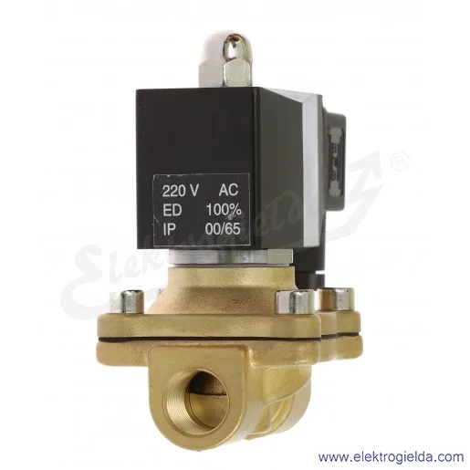 Elektrozawór 2/2 gw. 3/8" DN10 230V woda/powietrze/olej