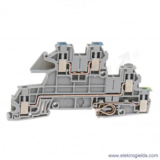 Złączka szynowa UTI 2,5-PE/L/N 4mm2 L, N, montaż na TS35