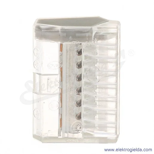 Złączka instalacyjna 273-158 8x1,5mm2 (0,75-1,5mm2) przezroczysta
