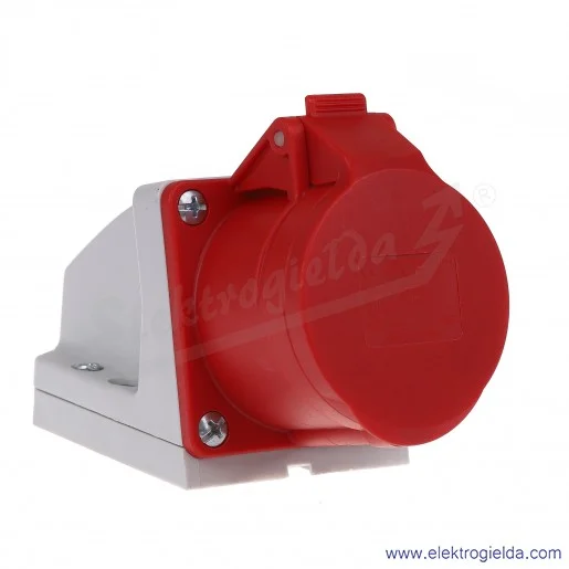 Gniazdo stałe 115-6K 5X16 mała obudowa 16A 4P+N, IP44