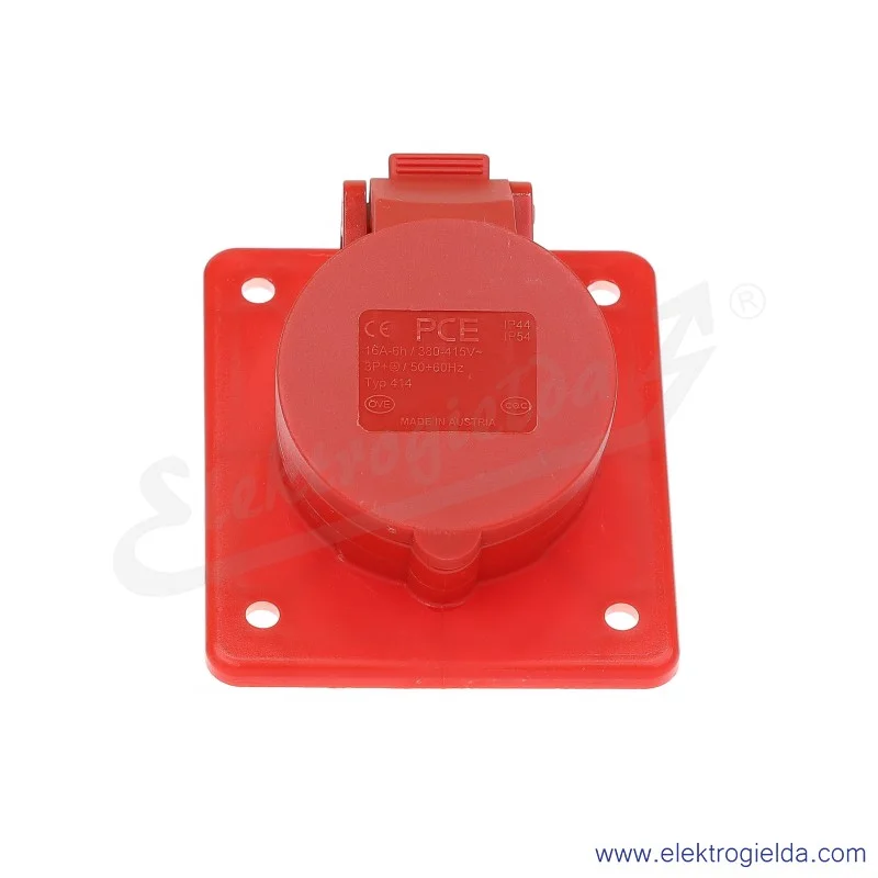 Gniazdo siłowe 414-6F8 FLEX 4X16A 3P+N tablicowe skośne IP44/54