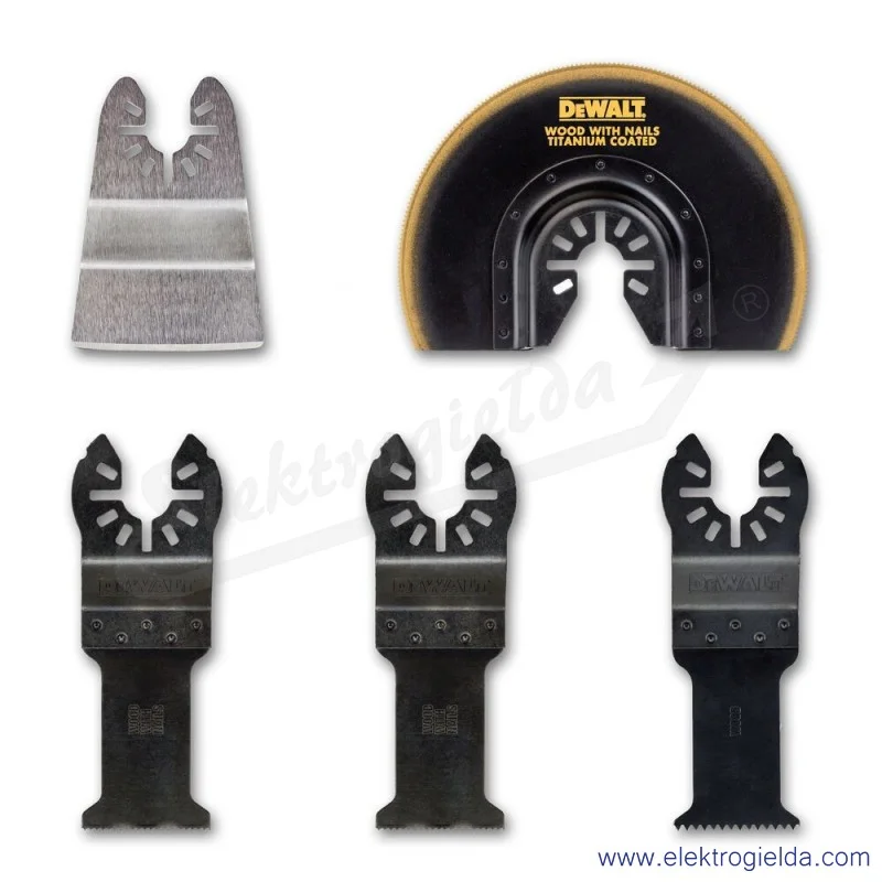 Zestaw brzeszczotów DT20715-QZ 5 sztuk, do multitool