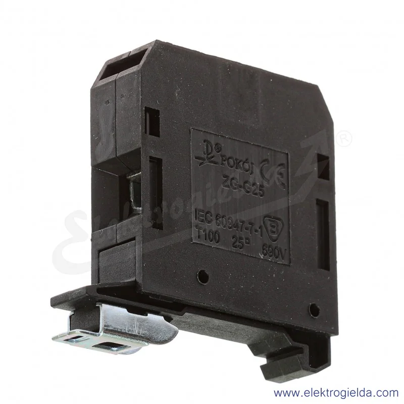 Złączka jednotorowa A11-1533 ZG G 25/TS 35 czarna, 25mm2