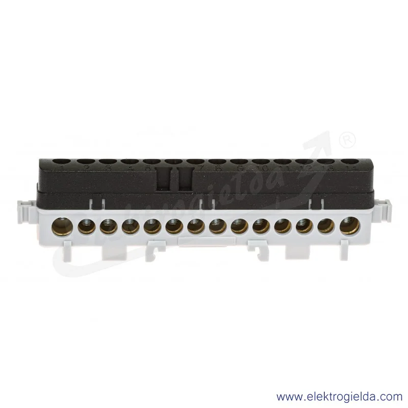 Listwa przyłączeniowa A18-1038 LPI-14s 25mm2, 101A 400V, czarna z poliamidu